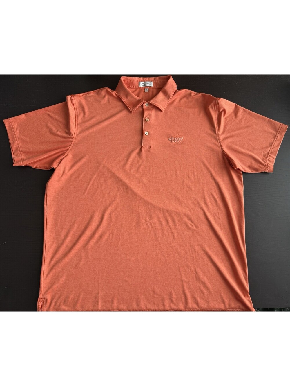 Peter Millar Summer Comfort Mens Soft Golf Polo Orange Size XL Whisper Rock CC